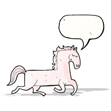 karikatür Şahlanan at