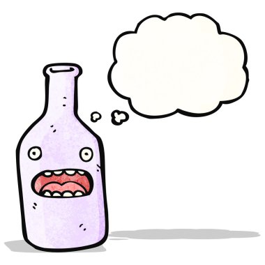 şok şarap şişesi karikatür