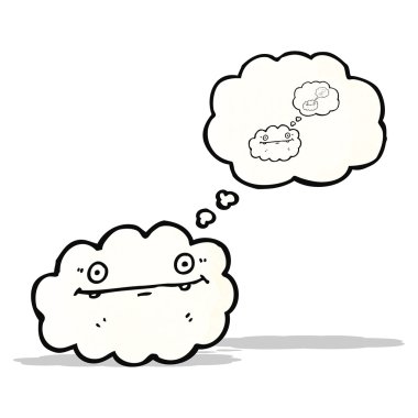 bir bulut düşünme karikatür bulut