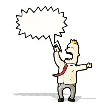 karikatür bağıran adam