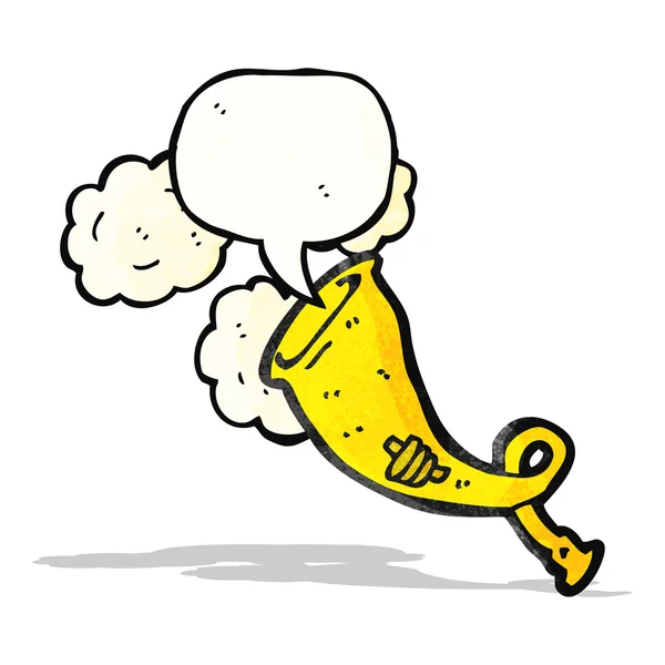 Corne en laiton dessin animé — Image vectorielle