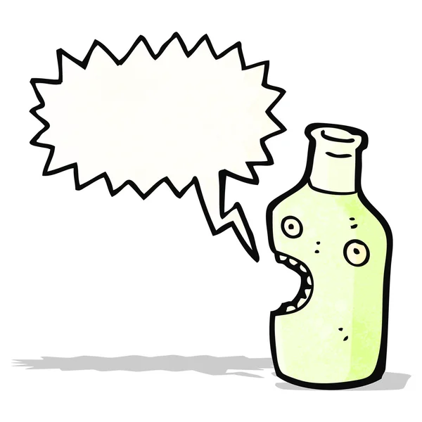 Verängstigte Flasche Cartoon-Figur — Stockvektor