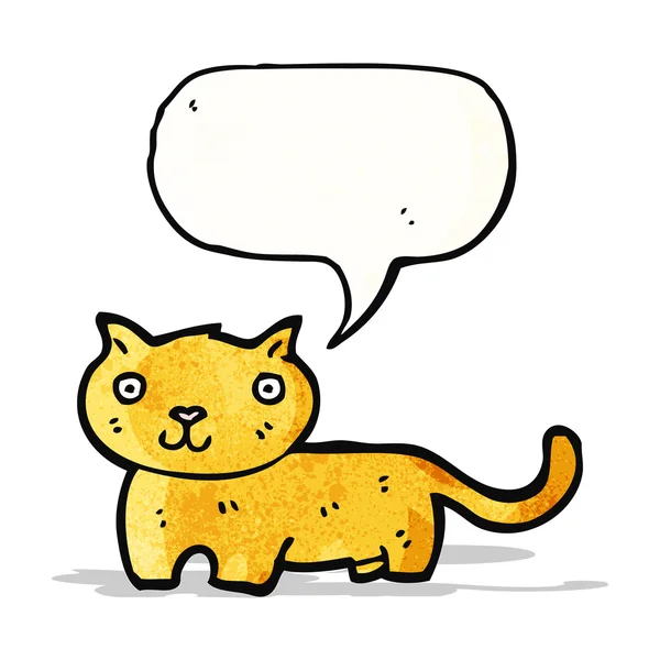 Chat dessin animé avec bulle de parole — Image vectorielle