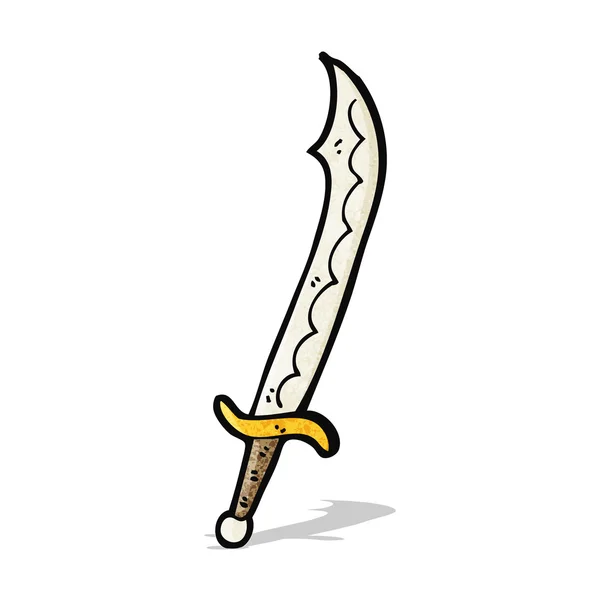 Kreslený zakřivený meč — Stockový vektor