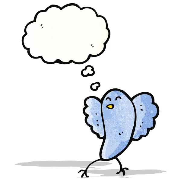 Karikatur blauer Vogel — Stockvektor