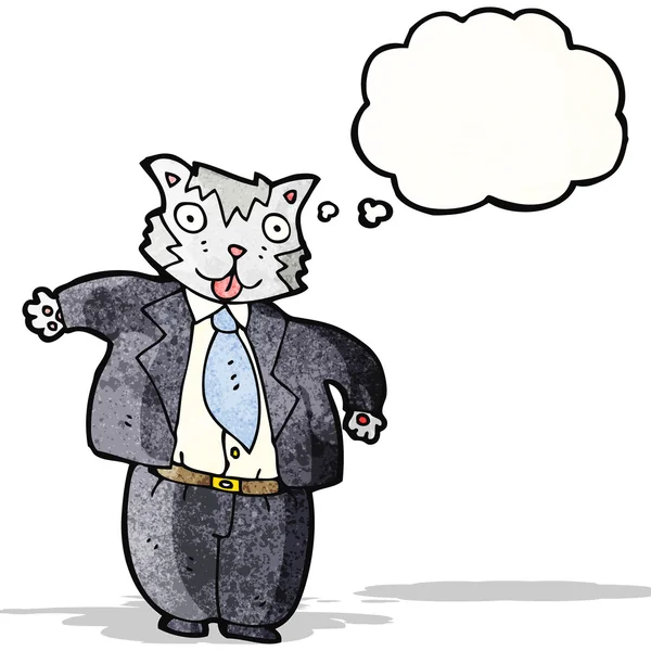 Biznesmen tłuszczu kot kreskówka — Wektor stockowy