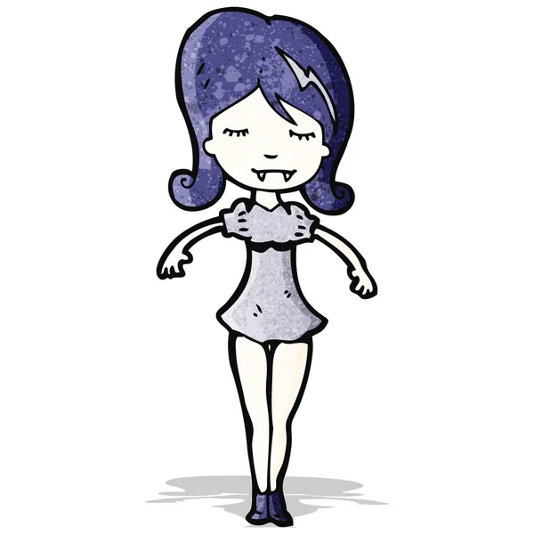 Chica vampiro de dibujos animados — Vector de stock