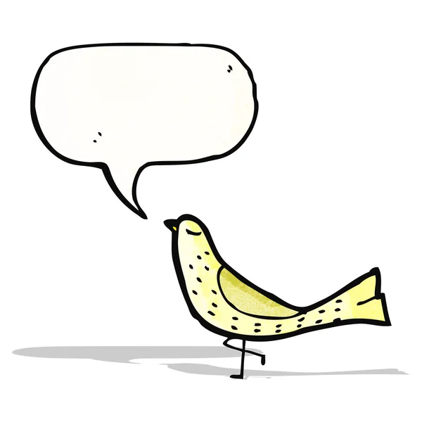 有言语泡沫的卡通鸟 — 图库矢量图片#
