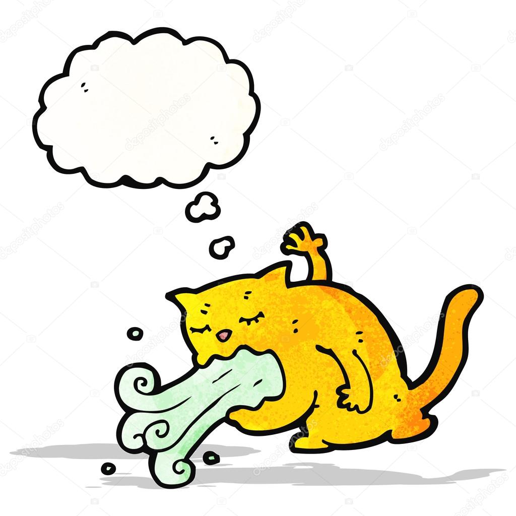 burping cat cartoon