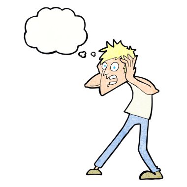 Düşünce kabarcığı olan adam