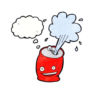 karikatür gazoz kutusu.