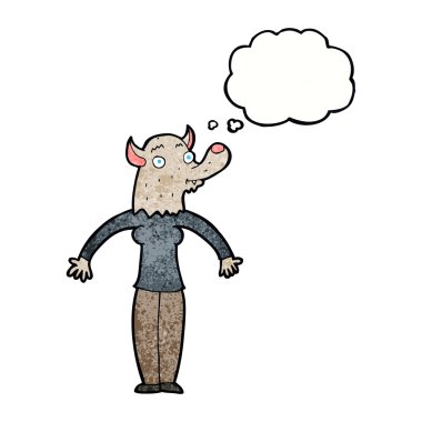 karikatür mutlu kurt adam