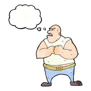 Şiddetli birisi düşünce balonu ile