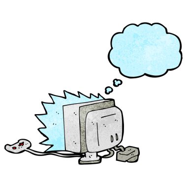 Düşünce baloncuklu çizgi film bilgisayar oyunu