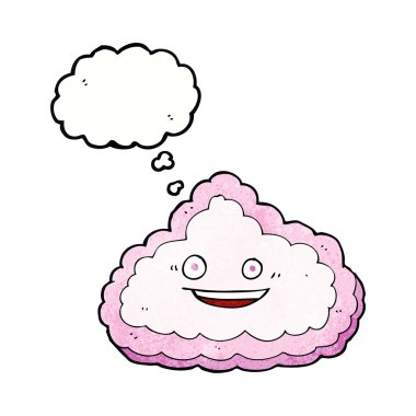 Düşünce balonlu karikatür dekoratif bulut