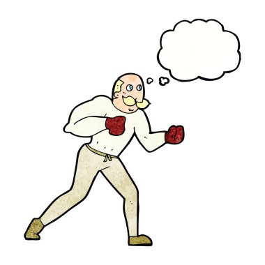 Çizgi film retro boksörü