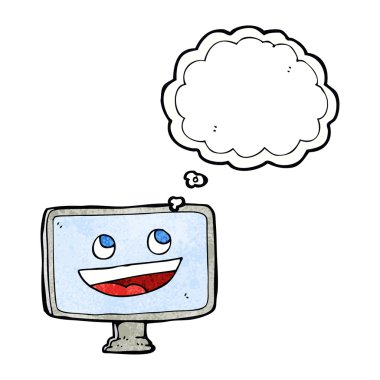 karikatür bilgisayar ekranı