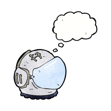 karikatür astronot kask