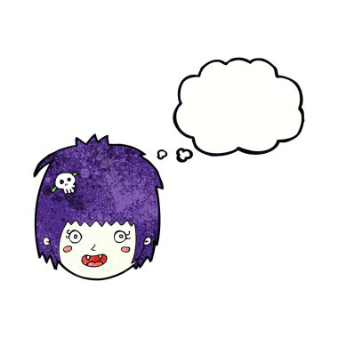 çizgi film mutlu vampir kız yüzü