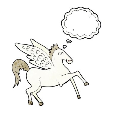 Düşünce baloncuklu çizgi film Pegasus