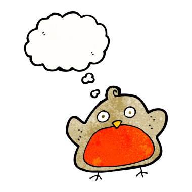 Düşünce baloncuklu noel robini