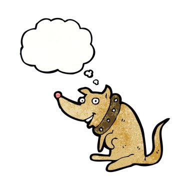 Çizgi filmdeki büyük yakalı mutlu köpek.