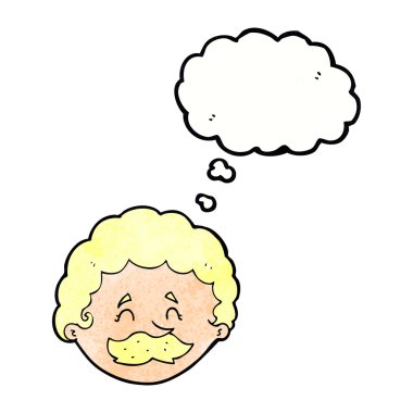 Çizgi filmdeki bıyıklı adam.