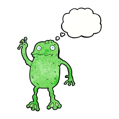 Kurbağa ile düşünce balonu