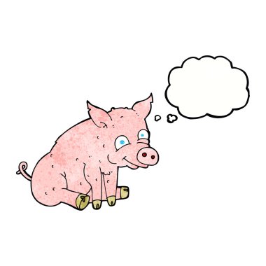 karikatür mutlu domuz