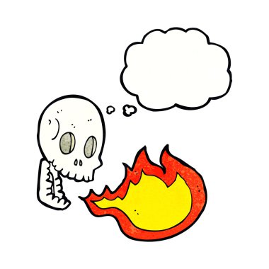 karikatür yangın nefes kafatası