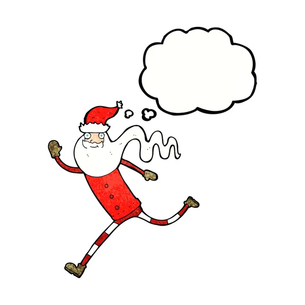 Cartoon santa uitgevoerd — Stockvector