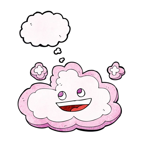 Cartoon decorative cloud with thought bubble — Stock Vector