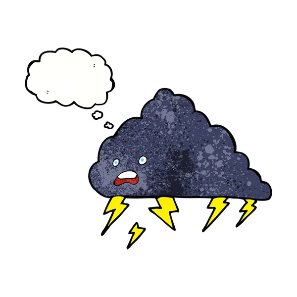 Σύννεφο κινουμένων σχεδίων με φούσκα σκέψης — Διανυσματικό Αρχείο