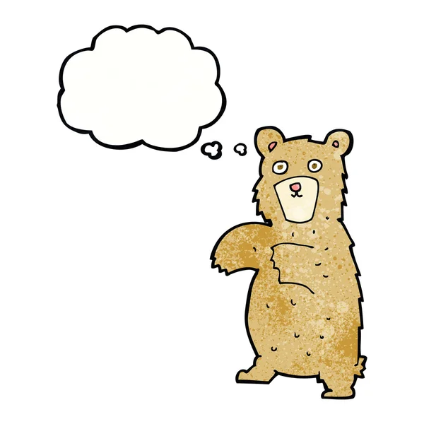 Αρκούδα κινουμένων σχεδίων με φούσκα σκέψης — Διανυσματικό Αρχείο