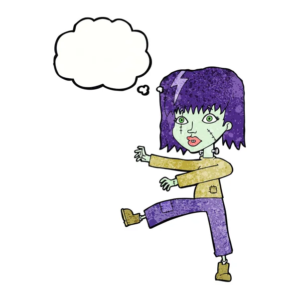 Dibujos animados Chica Zombie — Vector de stock