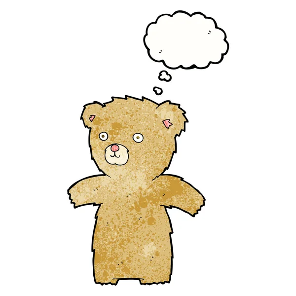 有思想泡泡的可爱卡通玩具熊 — 图库矢量图片
