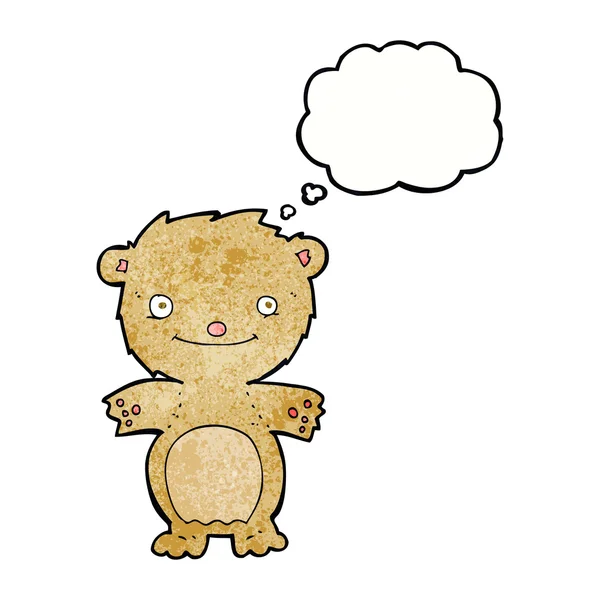 Teddybjörn med tankebubbla — Stock vektor