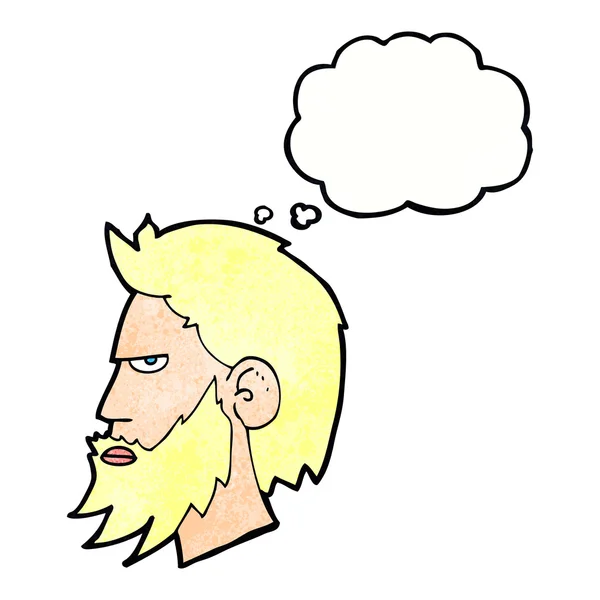 Homme dessin animé avec barbe — Image vectorielle