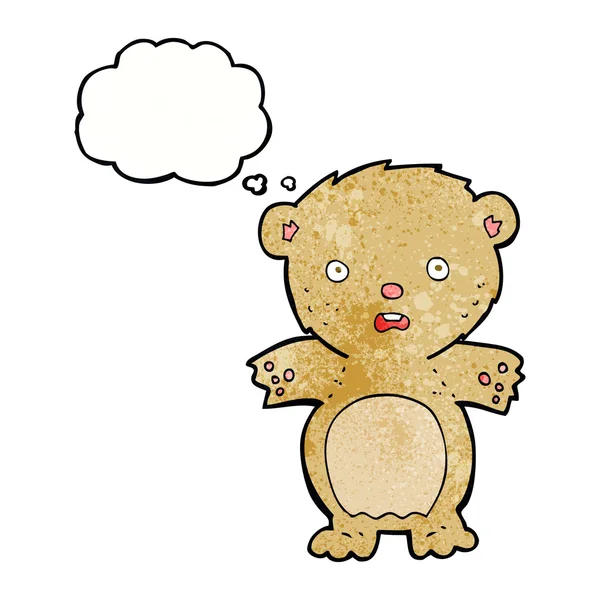 Frightened teddy bear — Stock Vector