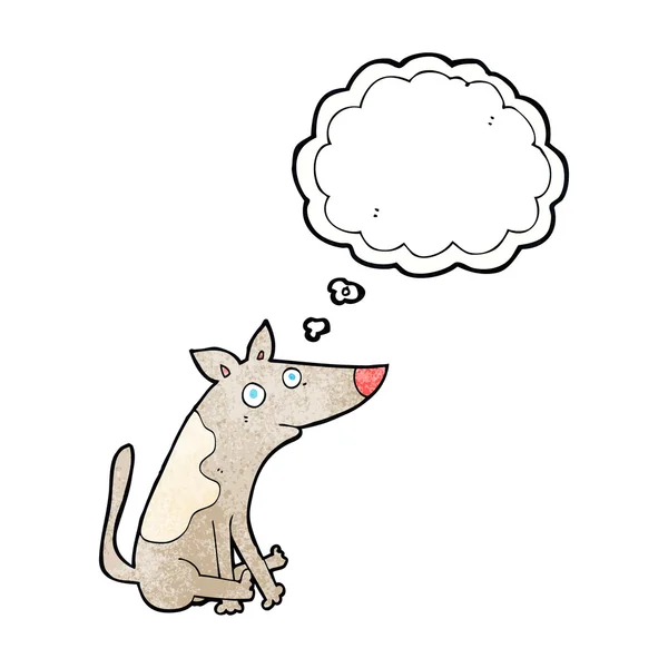 Düşünce balonu ile karikatür köpek — Stok Vektör