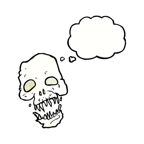 Dibujo animado calavera de miedo — Vector de stock