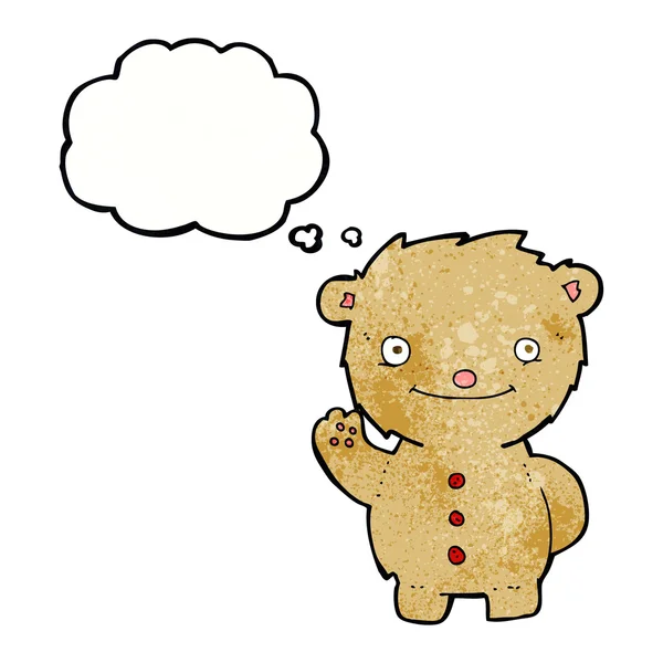 Teddy bear with thought bubble — Stock Vector