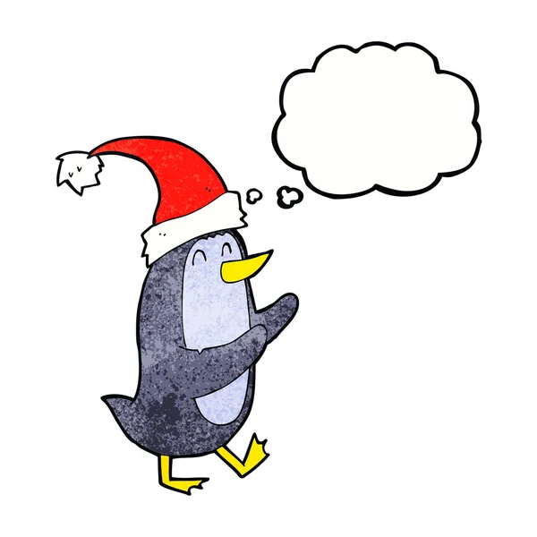 Cartoon-Weihnachtspinguin — Stockvektor