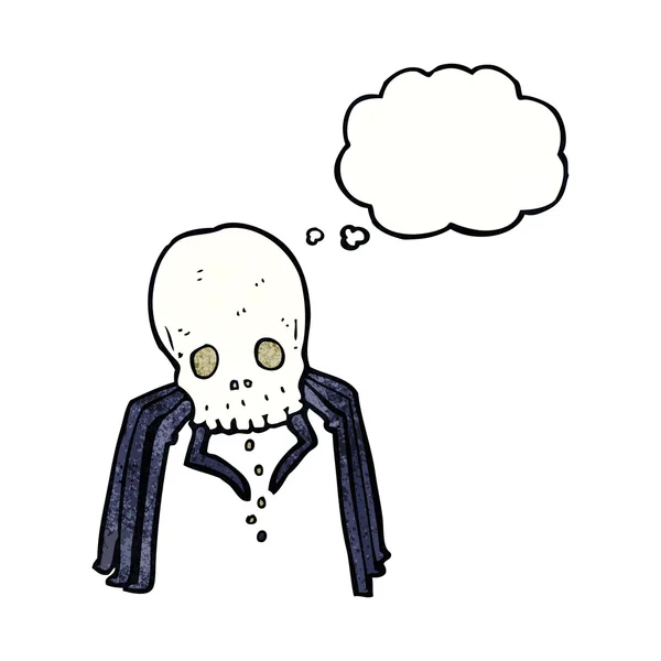 漫画の不気味な頭蓋骨のシンボル — ストックベクタ