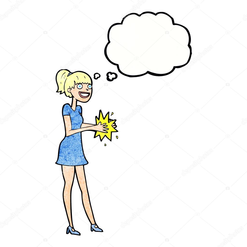 Mujer de dibujos animados aplaudiendo las manos con burbuja de pensamiento vector, gráfico vectorial © lineartestpilot imagen #62076709 Mujer de dibujos animados aplaudiendo las manos con burbuja de pensamiento vector, gráfico vectorial © lineartestpilot imagen #62076709