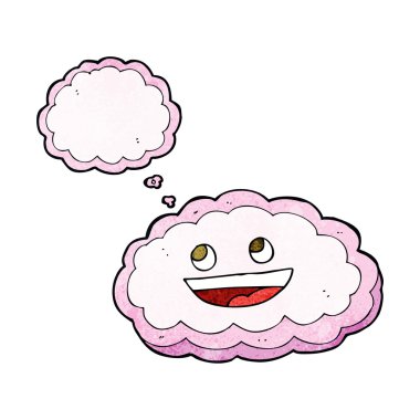 Düşünce balonlu karikatür dekoratif bulut