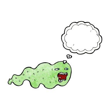 Düşünce baloncuklu çizgi film hayaleti