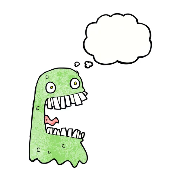 Fantasma con burbuja de pensamiento — Vector de stock