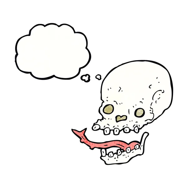 Cartoon spooky schedel — Stockvector