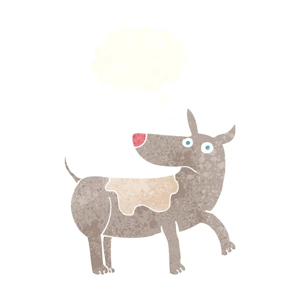 Lustiger Cartoon-Hund mit Gedankenblase — Stockvektor